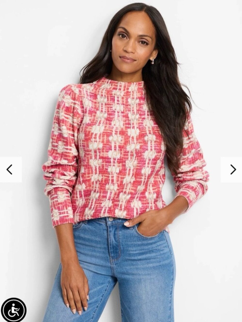 Nic+Zoe Waffle Stitch Stamp Sweater